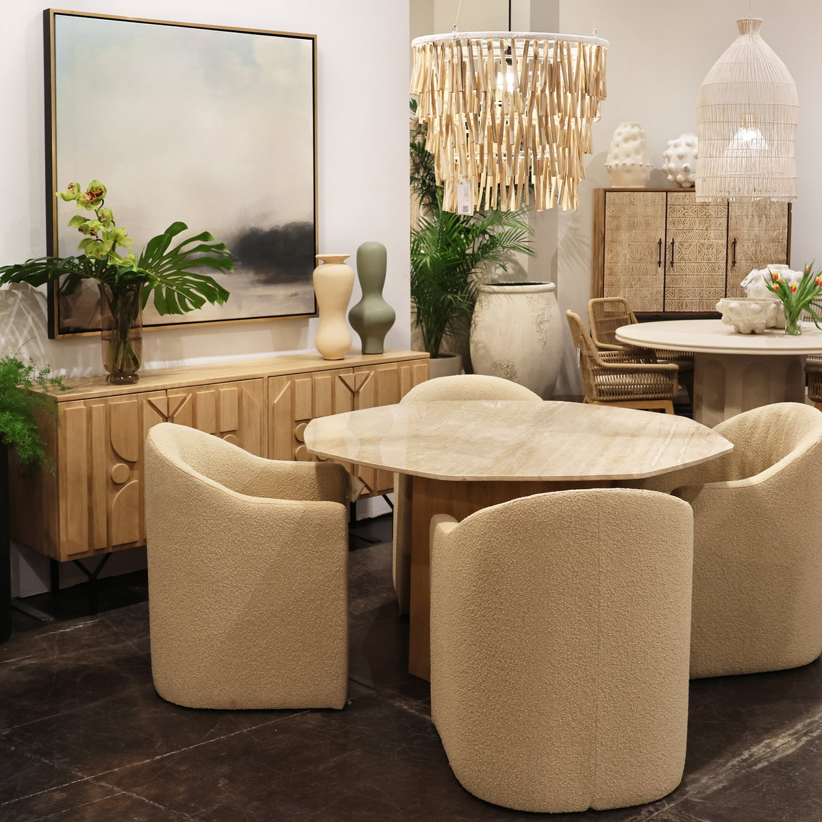 Thora Dining Chair Sand, by Dovetail, 24.38" width x 32.2" height x 24" depth View 7