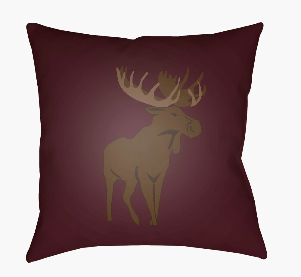 Moose Accent Pillow, Decorative Pillow by Surya, 20" length x 20" width