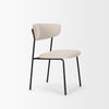 Corey Dining Chair with Oatmeal Fabric & Matte Black Metal thumbnail 6