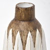 Sisko I Short Rustic Brown White Ceramic Vase, by Mercana, 4.92" length x 4.92" width x 13.98" height thumbnail 8