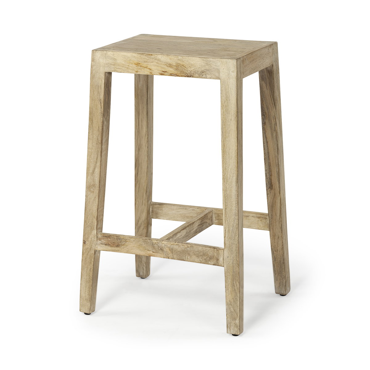 Colony Backless 25in Seat Counter Stool | Brown Wood, Counter & Bar Stool by Mercana, 16" length x 13" width x 25" height View 1