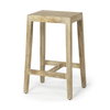 Colony Backless 25in Seat Counter Stool | Brown Wood, Counter & Bar Stool by Mercana, 16" length x 13" width x 25" height thumbnail 1