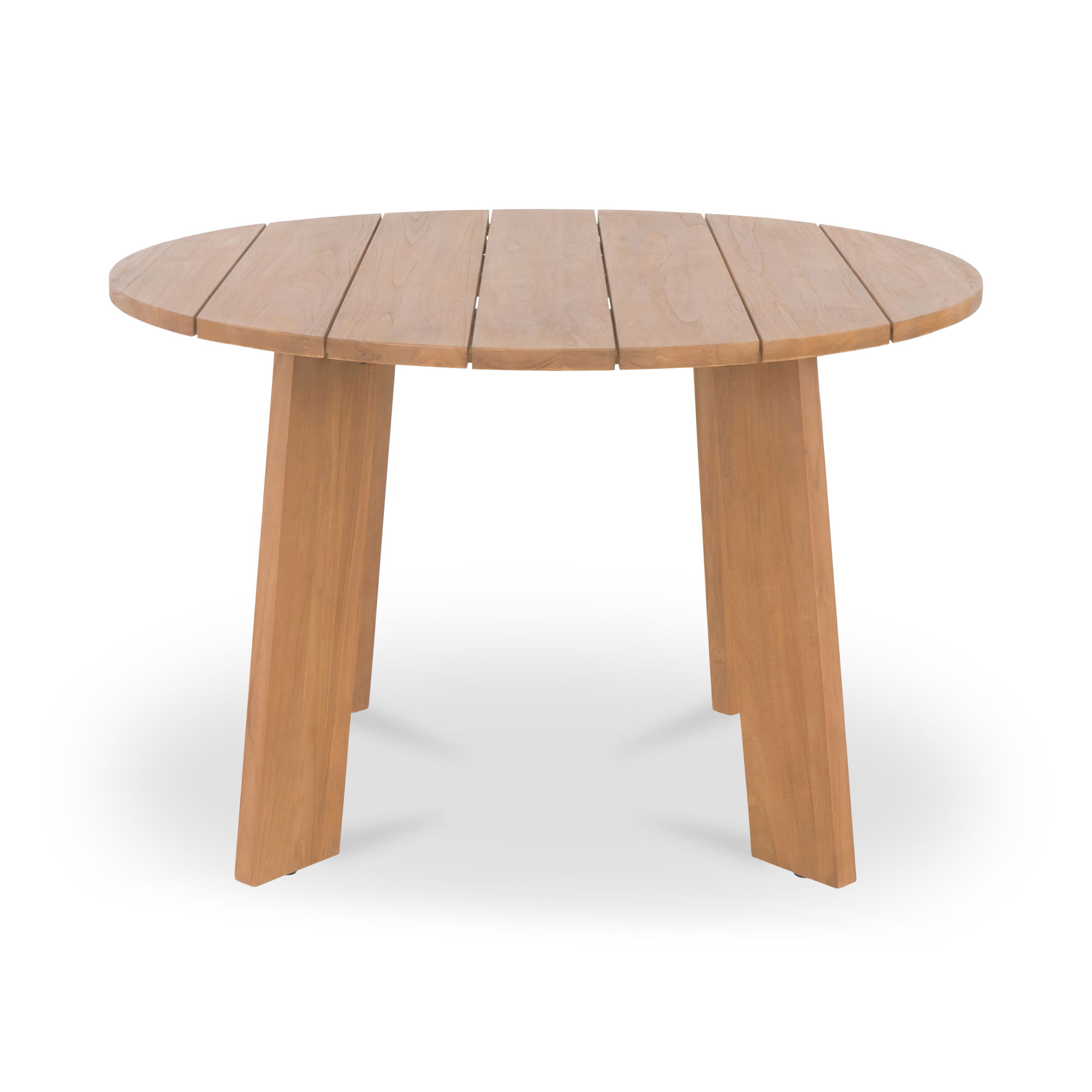 Delta Round Outdoor Dining Table Natural, Outdoor Table by Moe's Home, 3'11" width x 2'6" height x 3'11" depth View 3