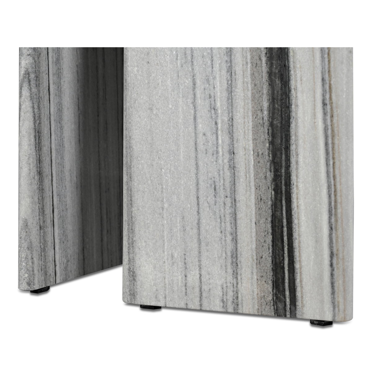 Celia Oval Dining Table Panda Marble, by Moe's Home, 72" width x 30" height x 40" depth View 7