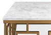 Brass Gate Cocktail Table W/ Wht Marble thumbnail 3
