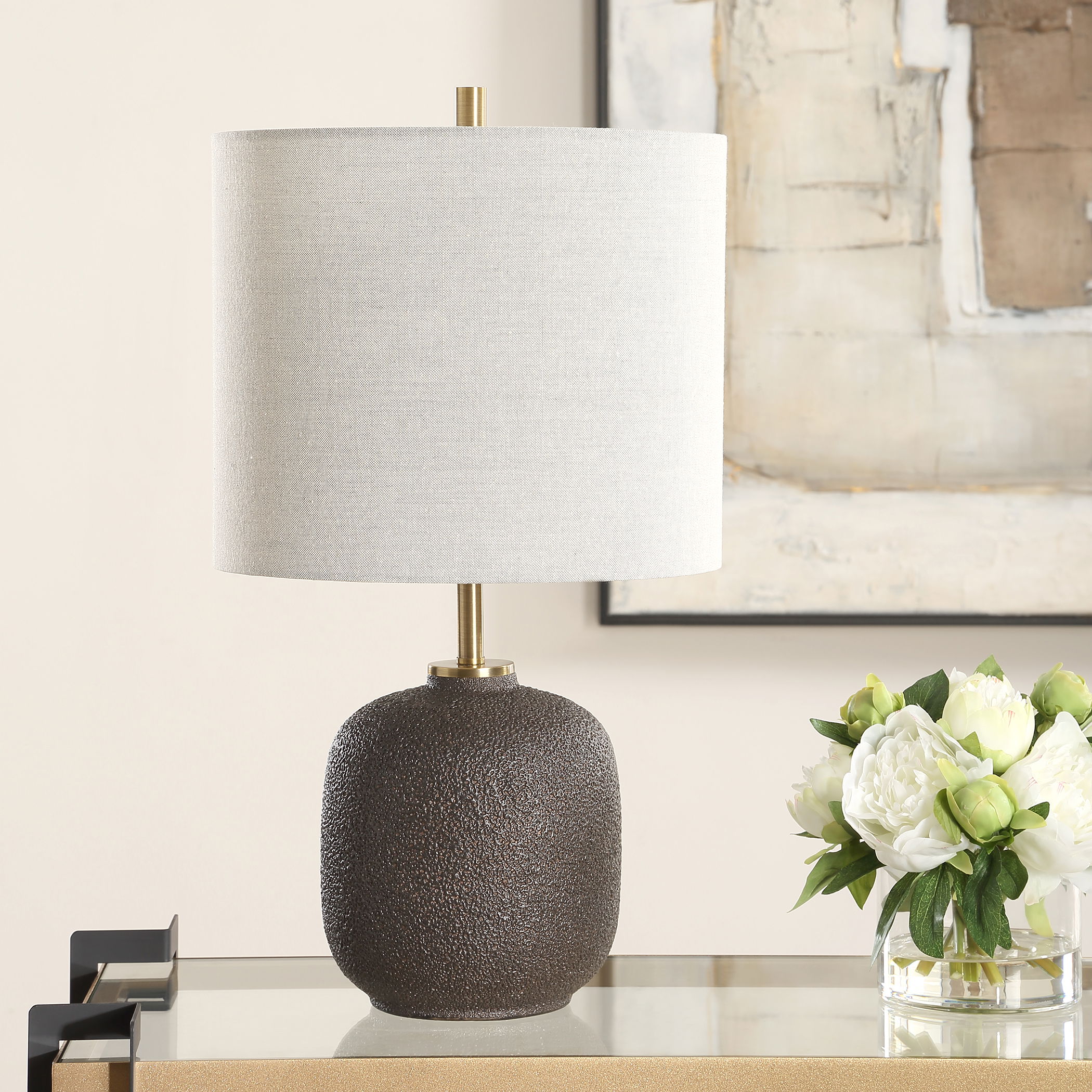 Blacktop Textured Buffet Lamp large image 