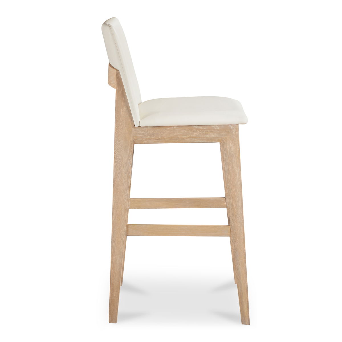 Deco Oak Barstool Pvc White, Counter & Bar Stool by Moe's Home, 22.3" width x 43.3" height x 21" depth View 3