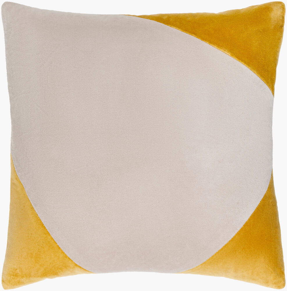 Cotton Velvet Accent Pillow Down, Decorative Pillow by Surya, 18" length x 18" width