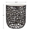 Sabena White Marble Outdoor Side Table, Outdoor Table by Uttermost, 1'6" width x 1'8" height x 1'6" depth thumbnail 3