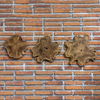 Kalani Teak Wall Art Set/3, Sculptural Wall Art by Uttermost, 20" width x 20" height x 1.2" depth thumbnail 4