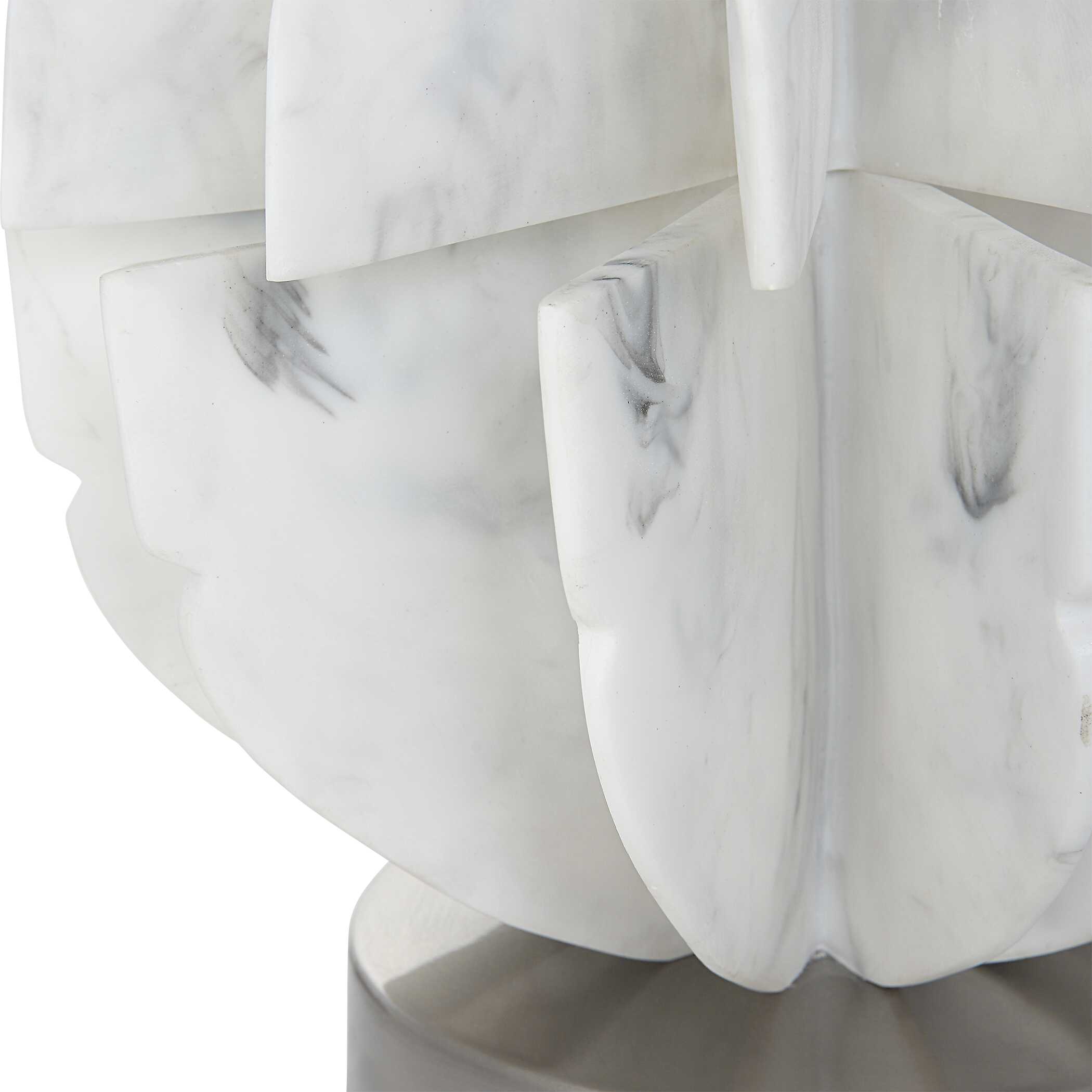 Repetition White Marble Table Lamp large image 