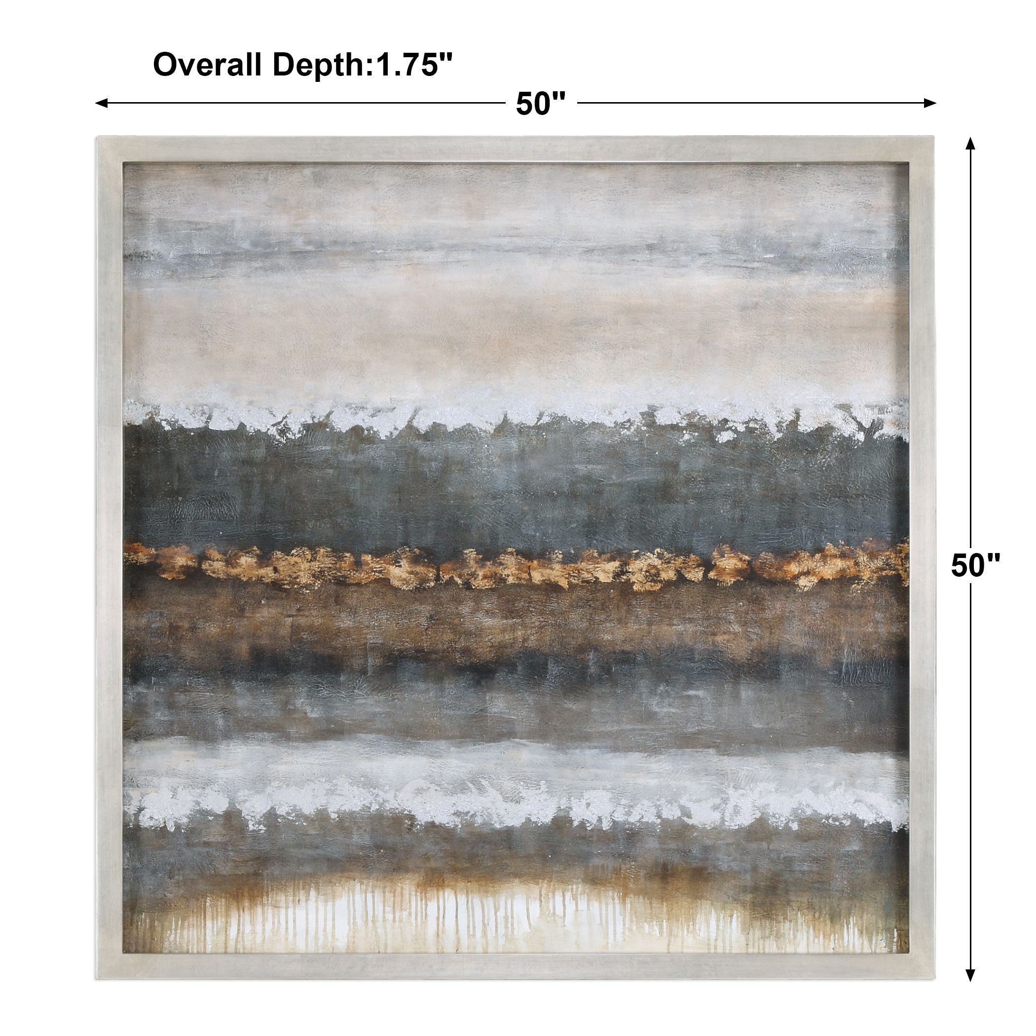Layers Landscape Art, Painting by Uttermost, 50" width x 50" height x 1.75" depth View 3