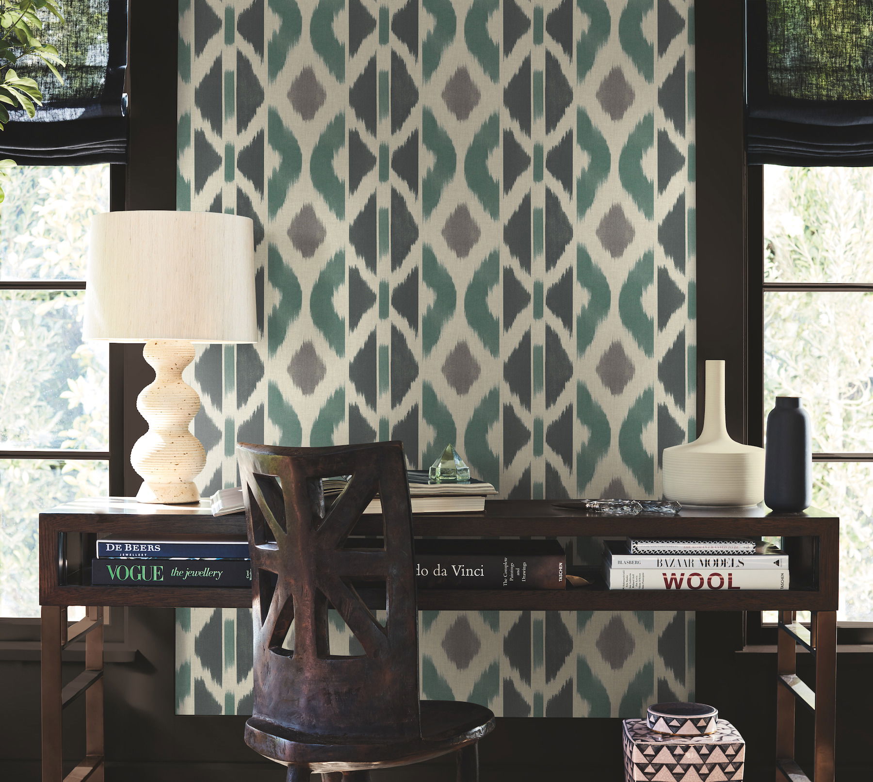 Patan Indigo Wallpaper large image 