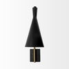 Tremont I 23'L x 5.25'W x 17.5'H Black/Gold Metal Conical Shade Wall Sconce, by Mercana, 23" length x 5.25" width x 17.5" height thumbnail 3