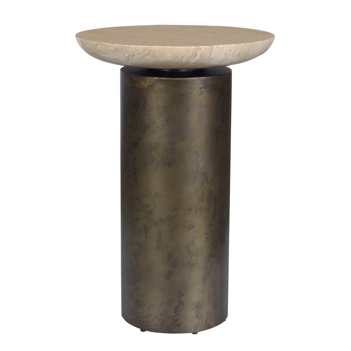 Oslo Brass Outdoor Accent Table, Outdoor Table by Uttermost, 1'2" width x 1'9" height x 1'2" depth View 5