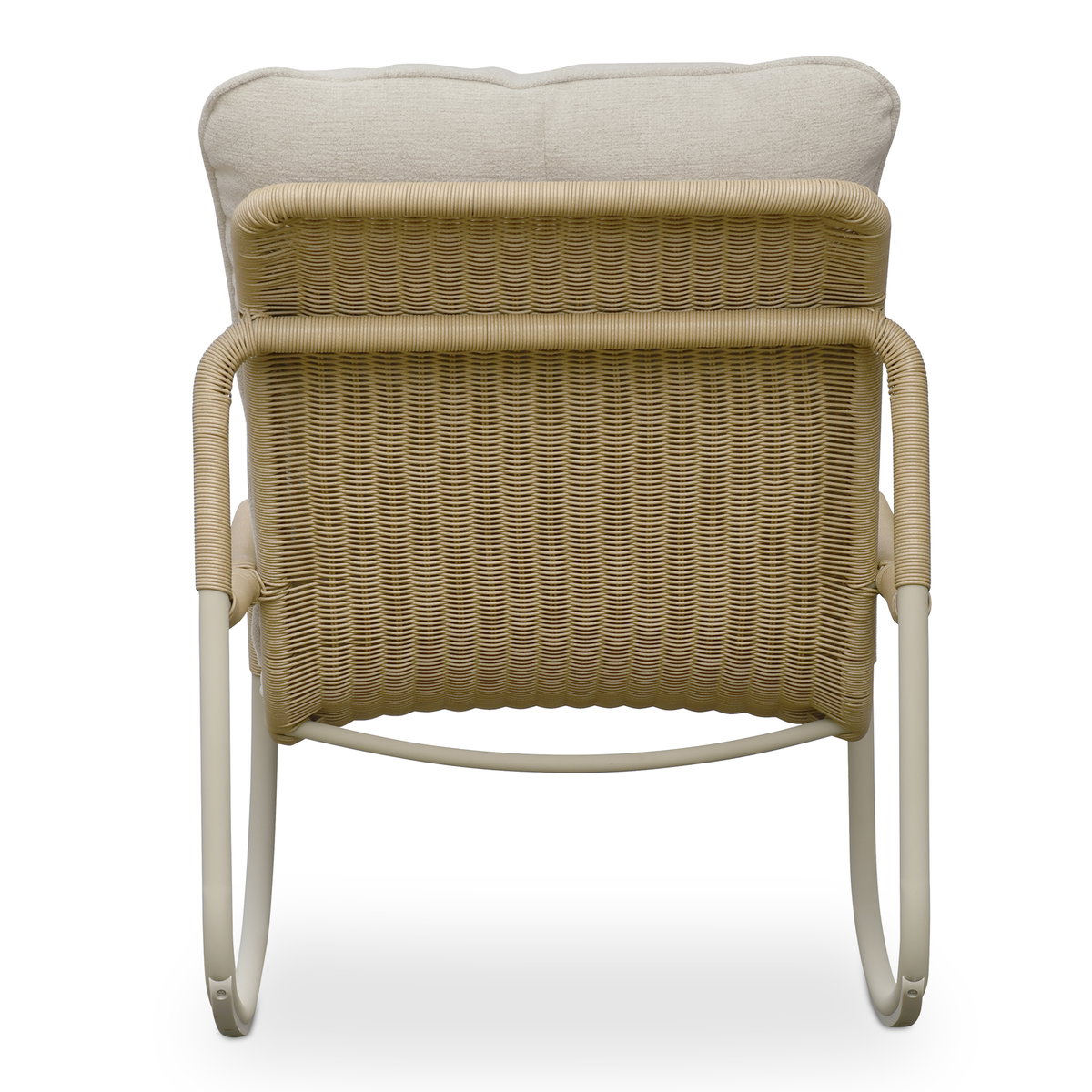 Lyra Outdoor Rocking Chair Beige, Outdoor Chair by Moe's Home, 2'2.77" width x 2'10" height x 3'2" depth View 6