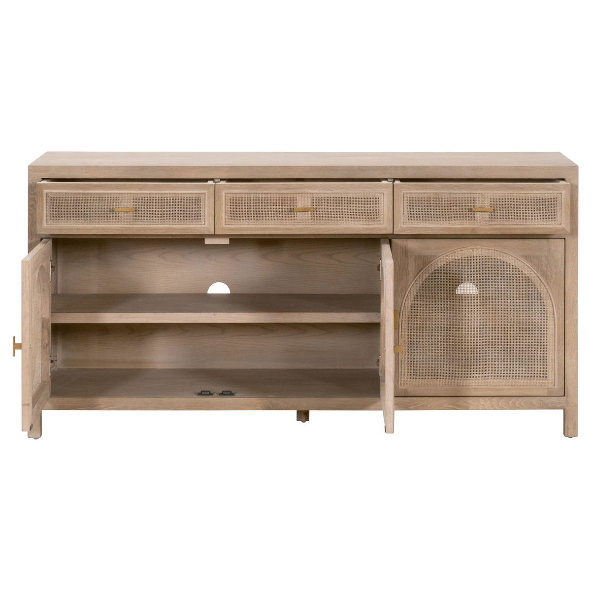 Cane Media Sideboard, Cabinets & Sideboard by Essentials for Living, 63" width x 31.5" height x 18" depth View 5