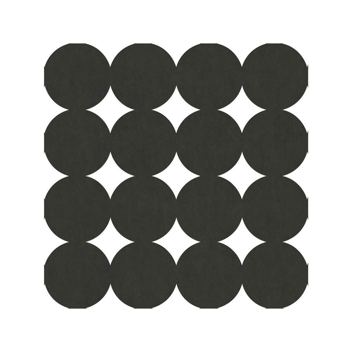 Modern Circles Charcoal Peel & Stick Tiles, by York Wall, 1'1.2" length x 1'1" width x 0.02" depth