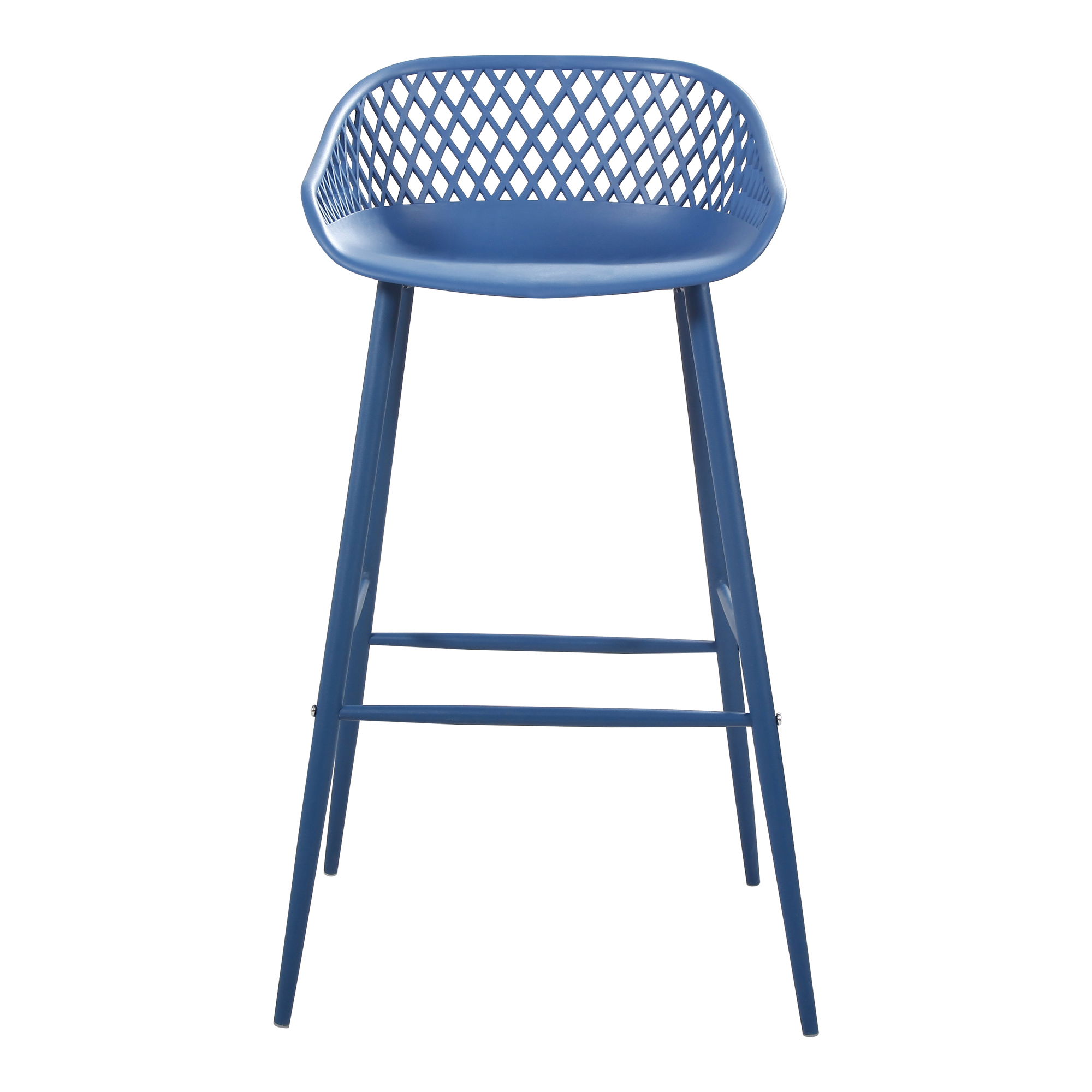 Piazza Outdoor Barstool Blue - Set Of Two, Outdoor Chair by Moe's Home, 1'7.29" width x 3'1.2" height x 1'7.68" depth View 4