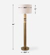 Knox Travertine Floor Lamp thumbnail 2