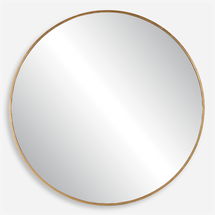 Online Designer Bedroom Junius Large Gold Round Mirror