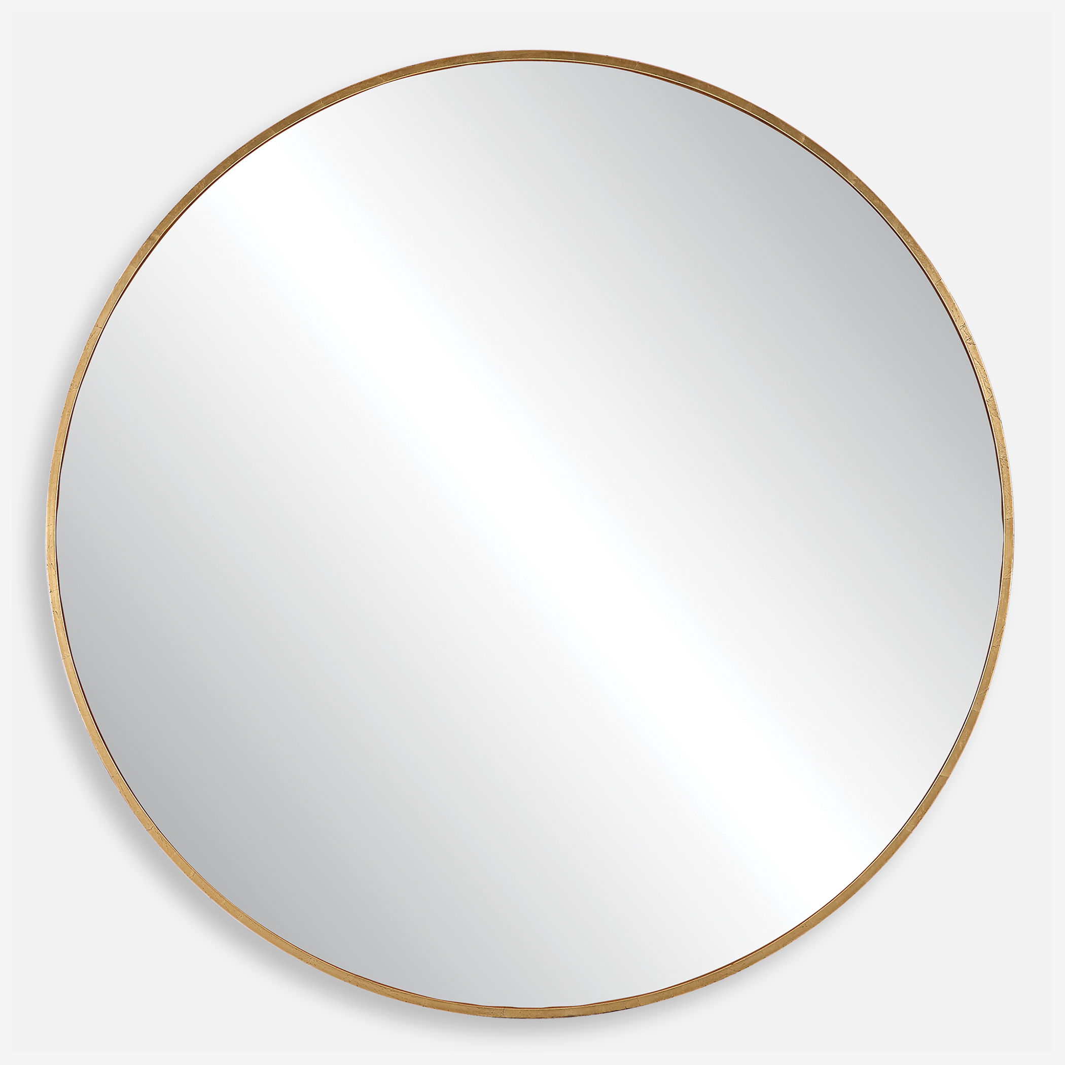 Junius Large Gold Round Mirror large image 