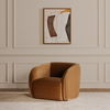 Faye Accent Chair Tan Faux Mohair thumbnail 5