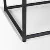 Taniel Light Brown Wood with Black Metal Stool, Ottoman by Mercana, 23.25" length x 16" width x 17" height thumbnail 8