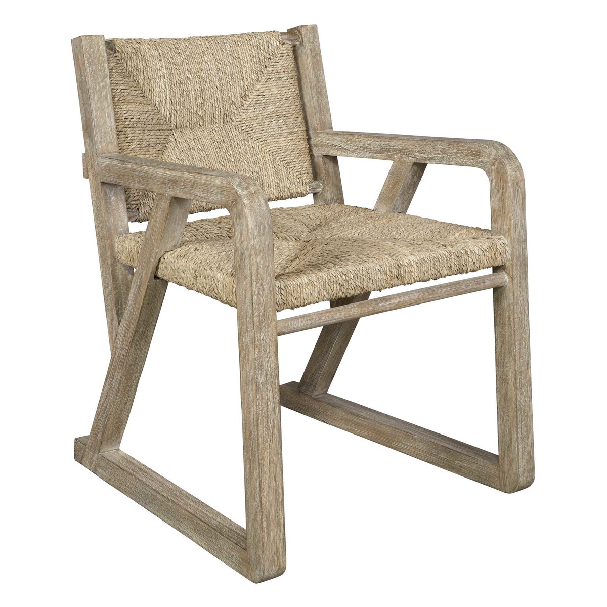 Chatham Seagrass Dining Chair, Furniture by Uttermost, 24.75" width x 32" height x 25" depth View 5