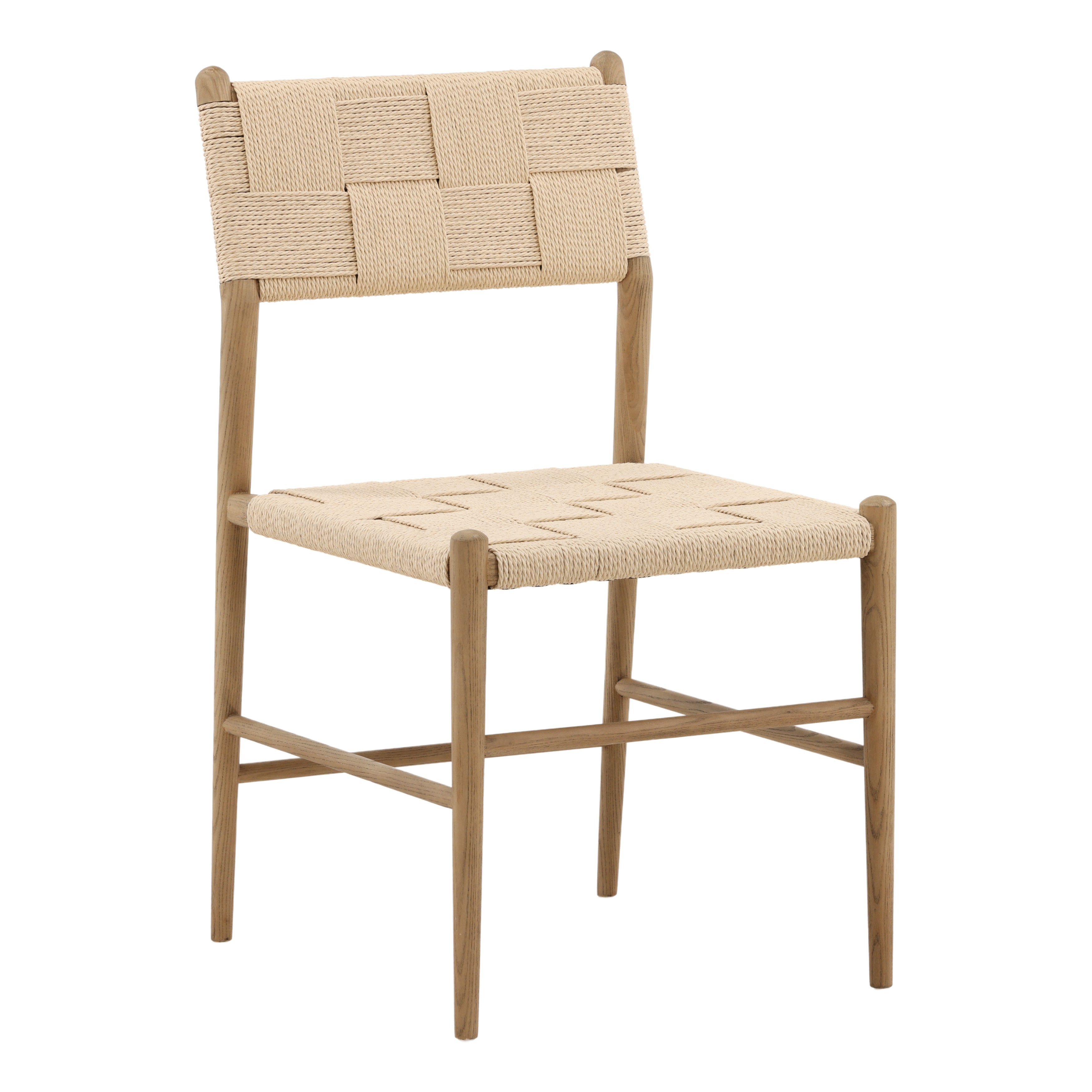 Xiana Dining Chair Natural, by Dovetail, 19" width x 34.75" height x 22" depth View 1