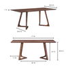 Godenza Rectangular Dining Table Brown, by Moe's Home, 71" width x 29.5" height x 35.5" depth thumbnail 11