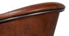 Nagel Distilled Leather Chair,Brown, Seating by Sarreid, 30" length x 33" width x 2" height thumbnail 3