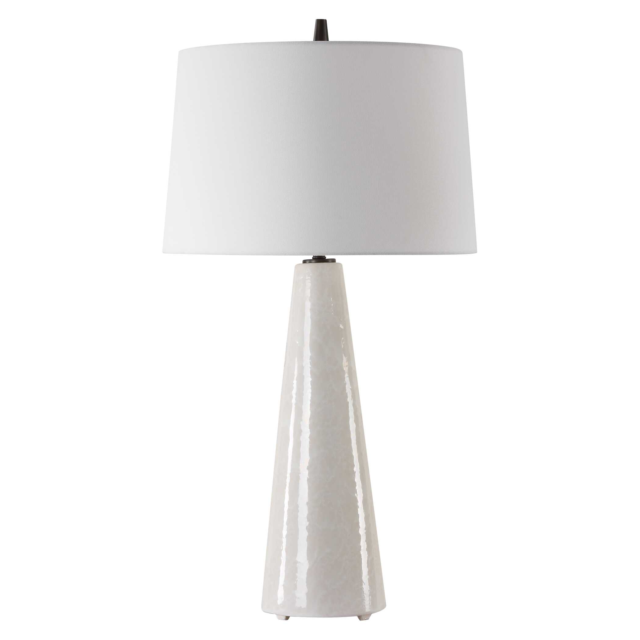 Loire Ivory Glaze Table Lamp, by Uttermost, 19" width x 35.75" height x 19" depth View 5
