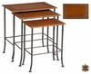 Kew Gardens Leather Nesting Tables, by Sarreid, 1'2" length x 1'11" width x 2'1" height thumbnail 1