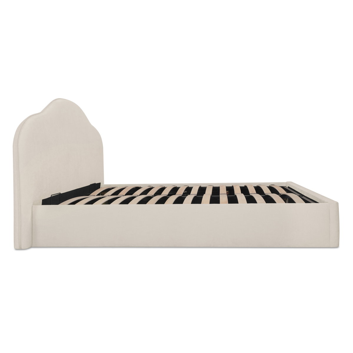 Maggie Queen Storage Bed Cream, by Moe's Home, 6'0.24" width x 3'9.86" height x 7'3.6" depth View 3