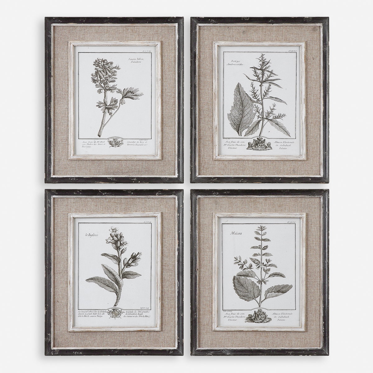 Casual Grey Study Framed Art Set/4, by Uttermost, 1'2.5" width x 1'5.5" height x 1" depth View 1