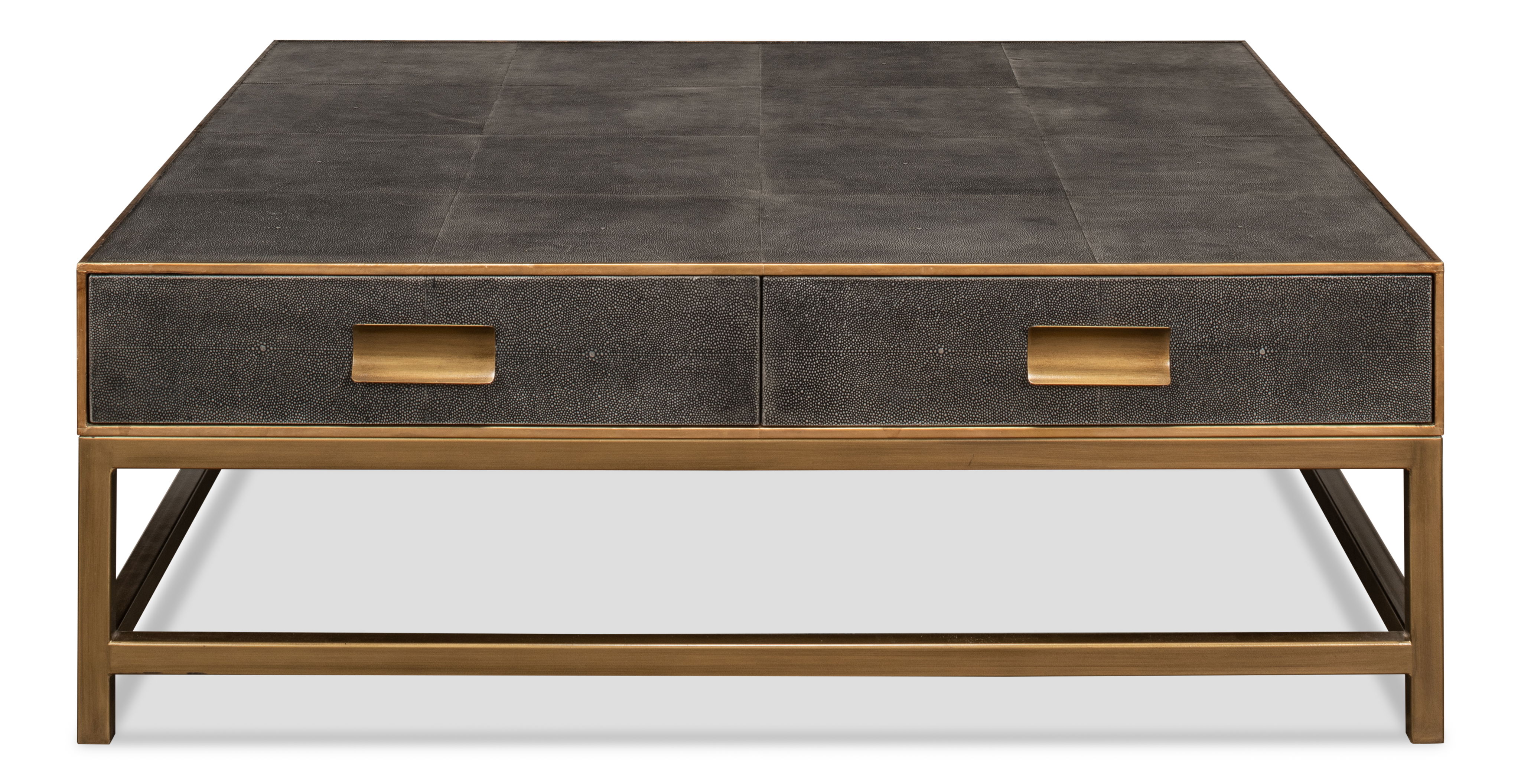 Gideon Shagreen Sq.Coffee Table Ant.Grey large image 