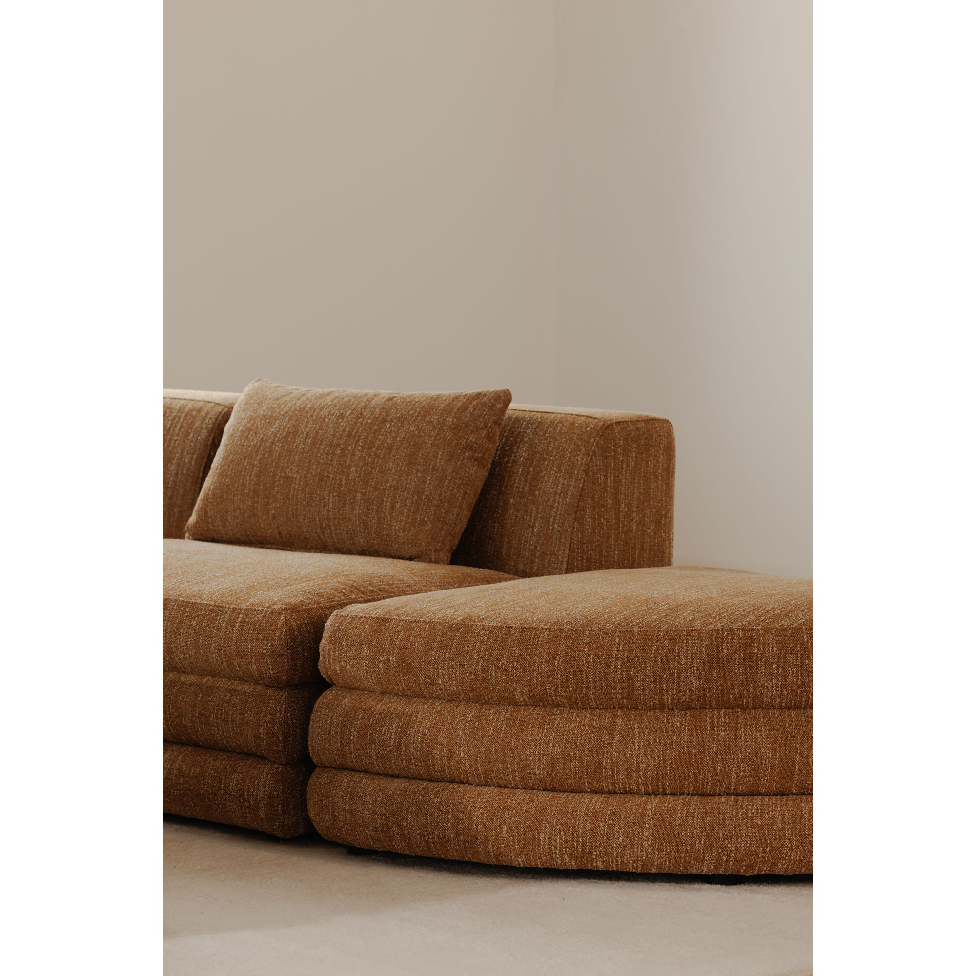 Lowtide Curved Ottoman Amber Glow large image 