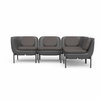 Inou Elements Modular Four-seater Sectional Sofa, Outdoor Furniture by Crescent Garden, 6'9.3" width x 2'2.4" height x 4'5.3" depth thumbnail 1