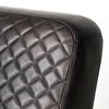 Horace I Black Leather Diamond Pattern with Gold Iron Frame Accent Chair, by Mercana, 26" length x 35.5" width x 31.25" height thumbnail 10