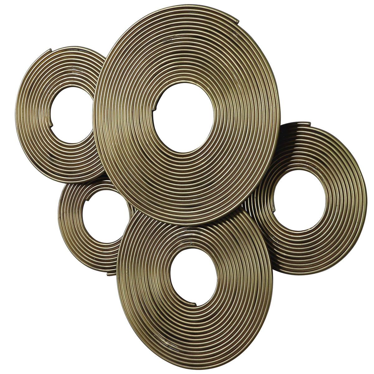 Ahmet Gold Rings Wall Decor, Art by Uttermost, 35.5" width x 29" height x 2.62" depth View 4