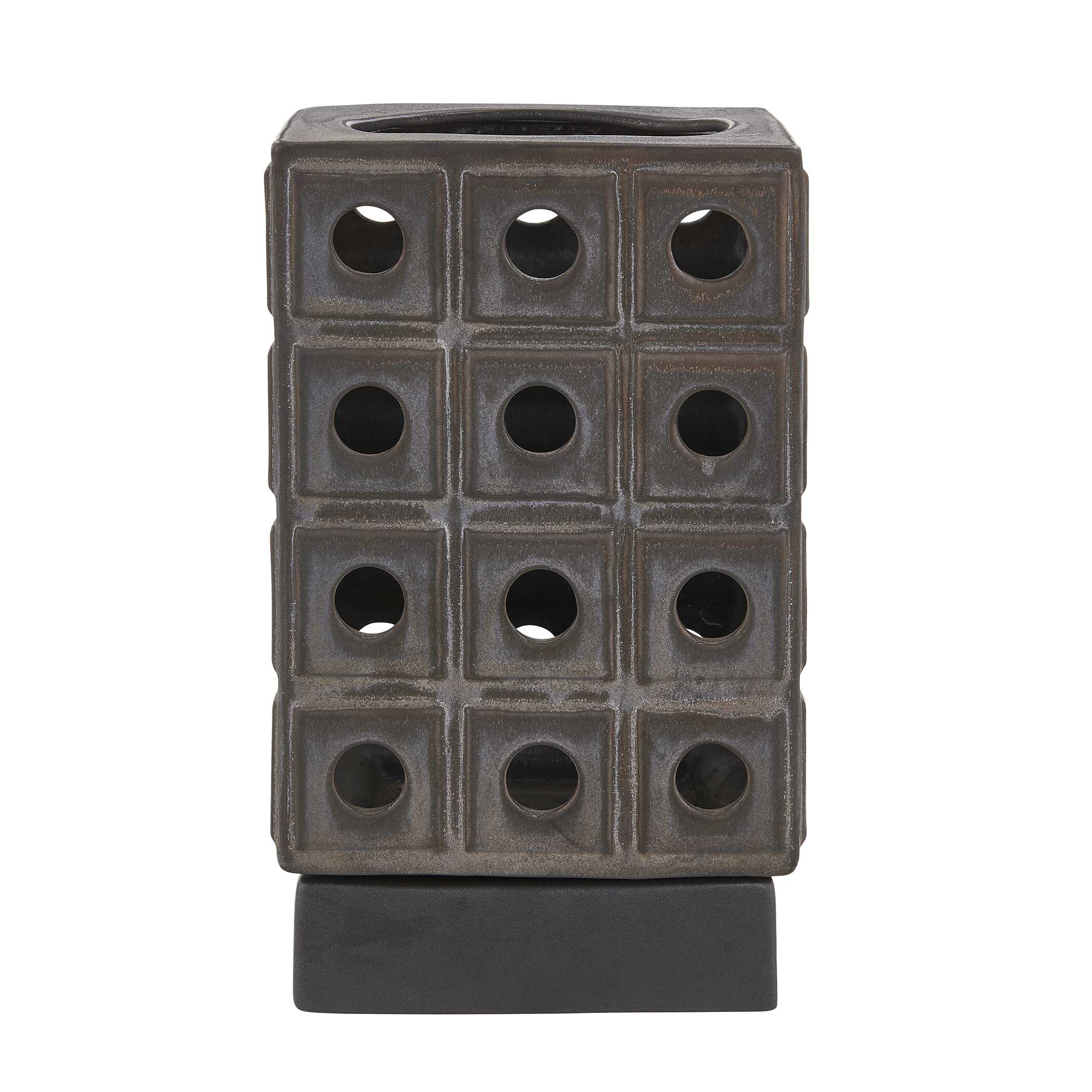 Lattice Indoor-Outdoor Lantern Candleholder, Decorative by Uttermost, 7" width x 12" height x 7" depth View 4