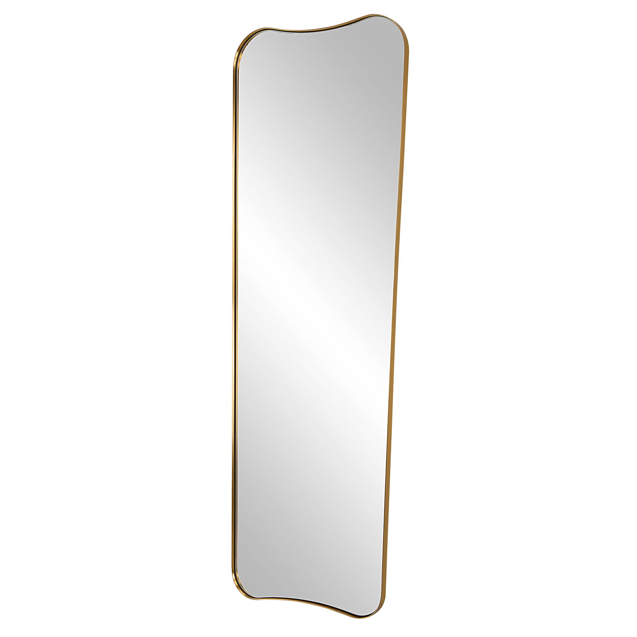 Belvoir Large Antique Brass Mirror large image 
