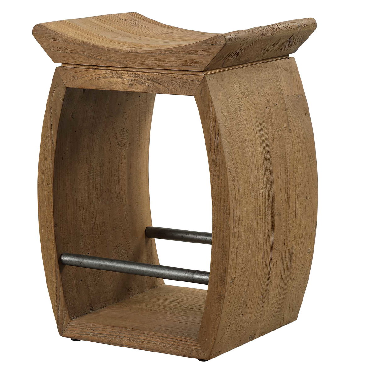 Connor Modern Wood Counter Stool, Counter & Bar Stool by Uttermost, 18" width x 25" height x 14" depth View 5