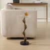 Remolino Bronze Drink Table, Side & End Table by Uttermost, 10" width x 22.25" height x 10" depth thumbnail 2