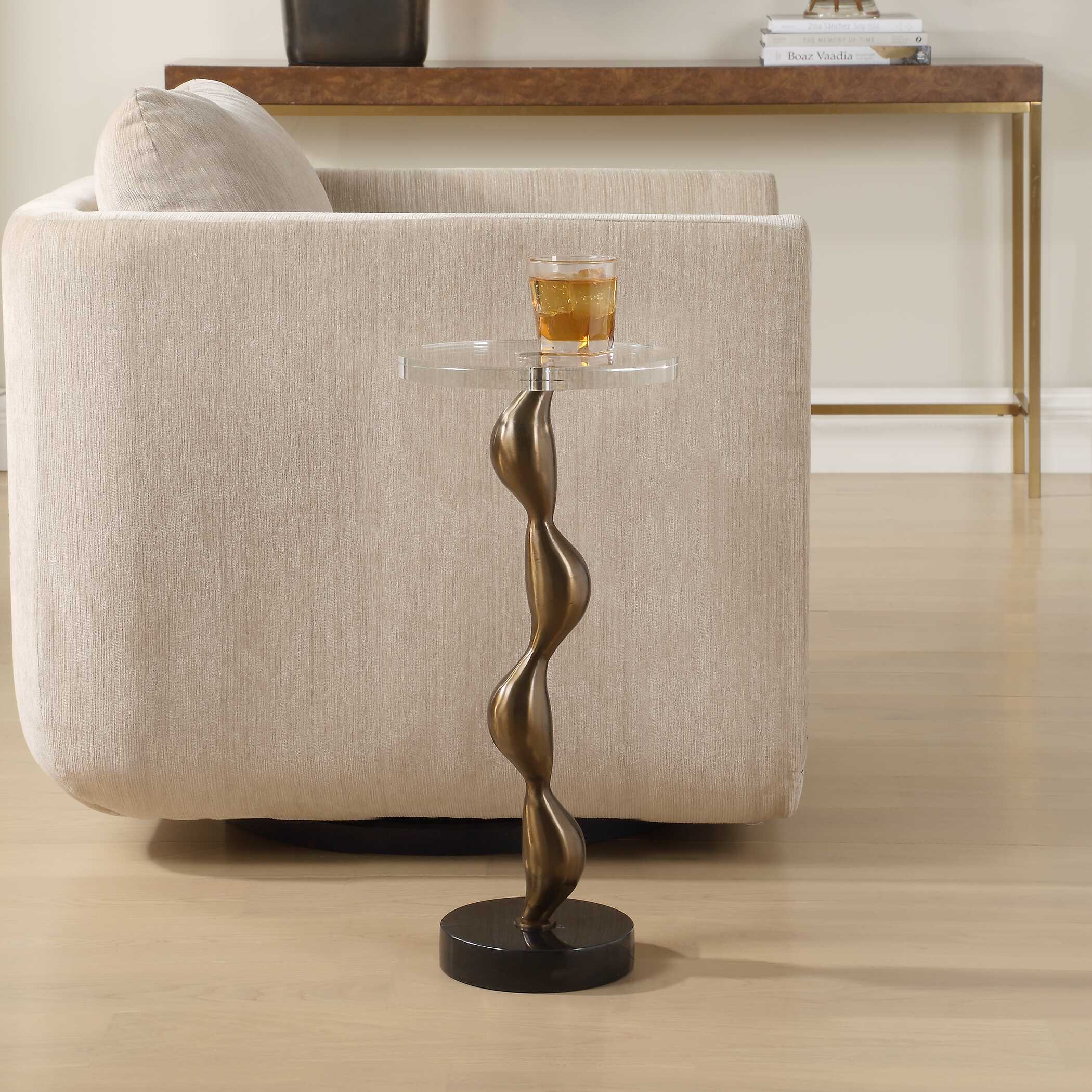 Remolino Bronze Drink Table large image 