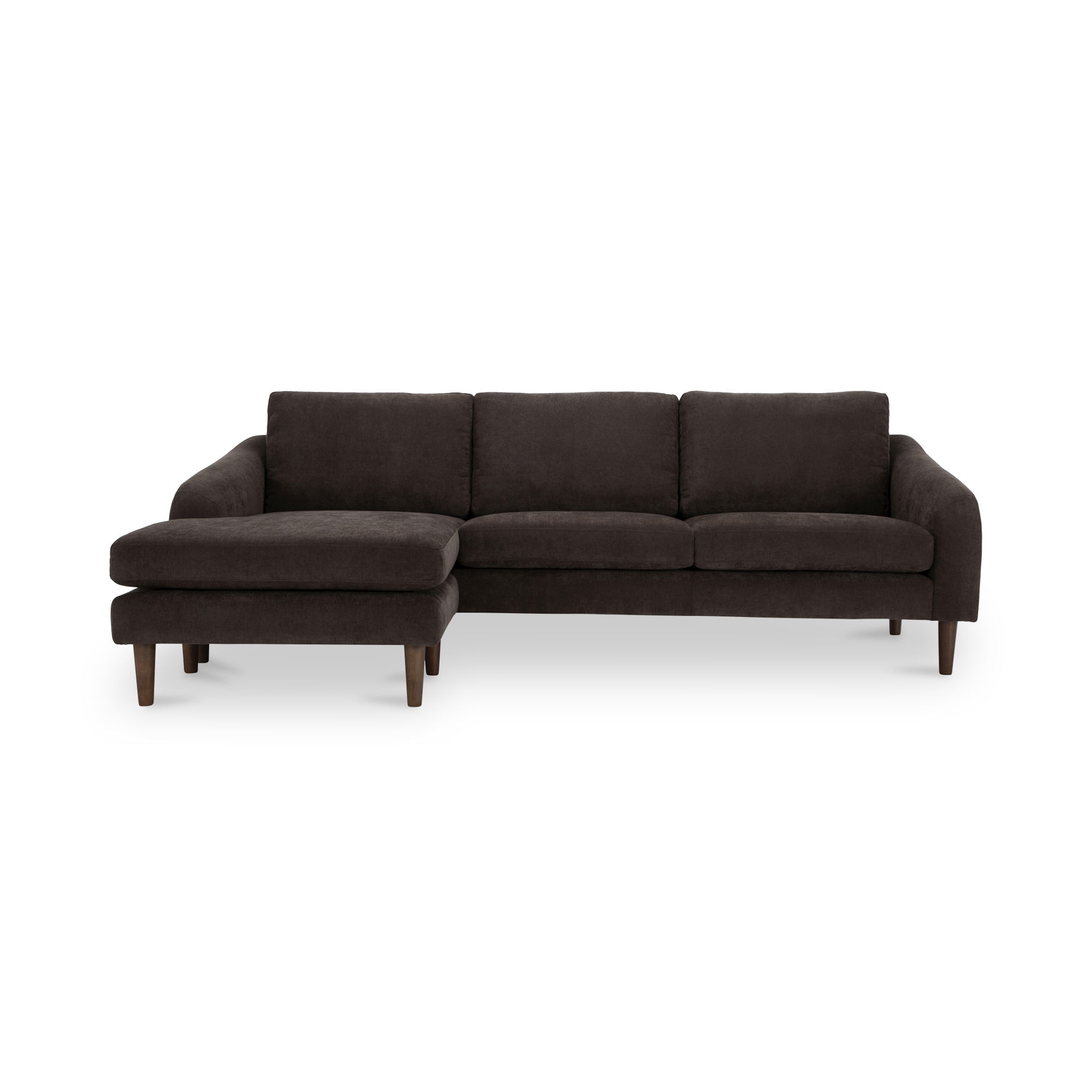 Quinn Sectional Dark Brown large image 