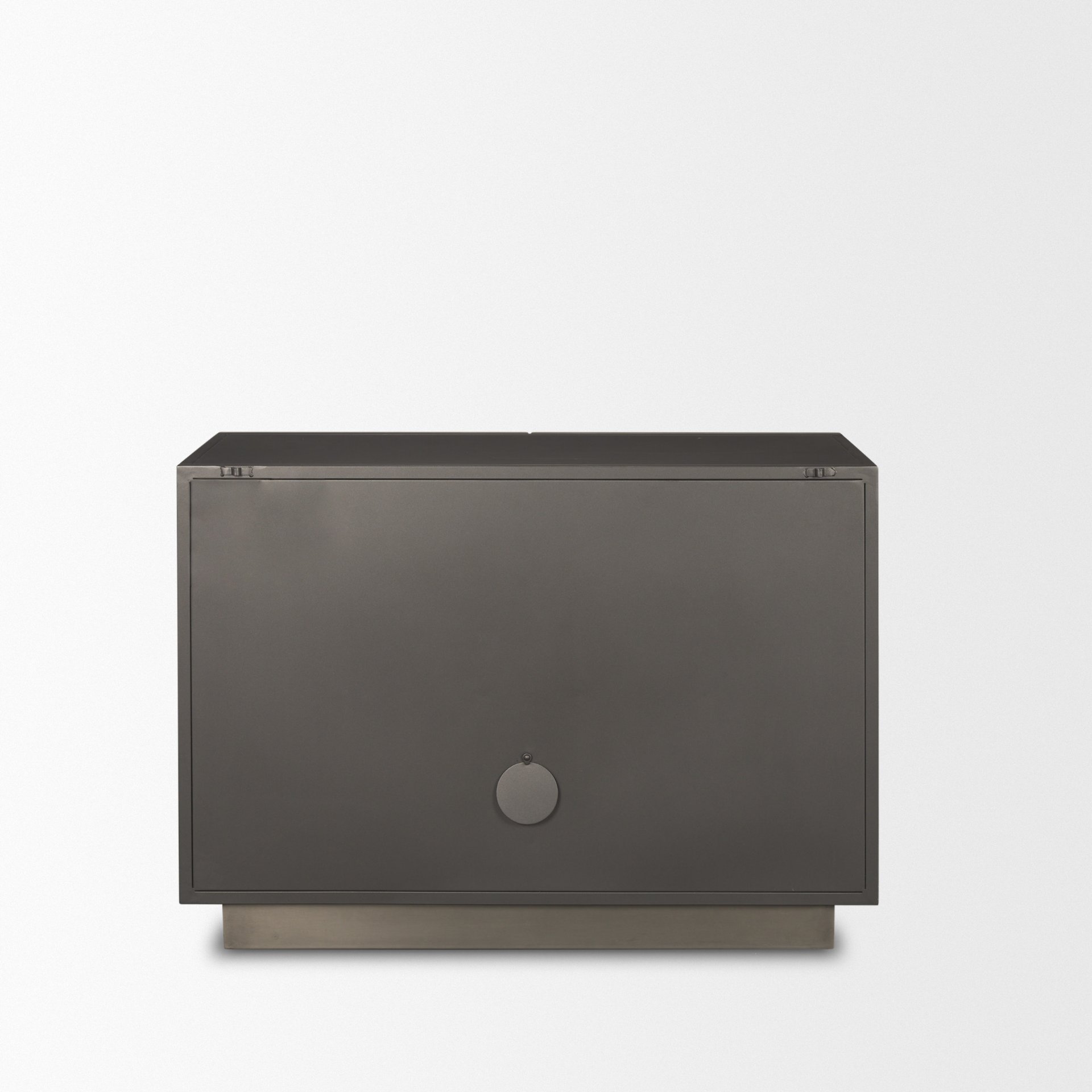 Roxdale Acid Washed Iron Metal Accent Cabinet, Cabinets & Chest by Mercana, 41" length x 18" width x 29.5" height View 5