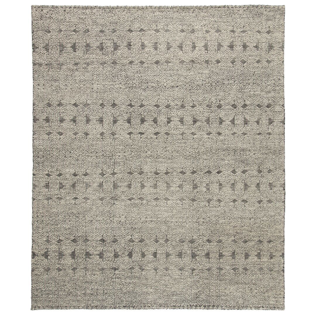 Abelle Hand-Knotted Tribal Gray/ Black Area Rug large image 