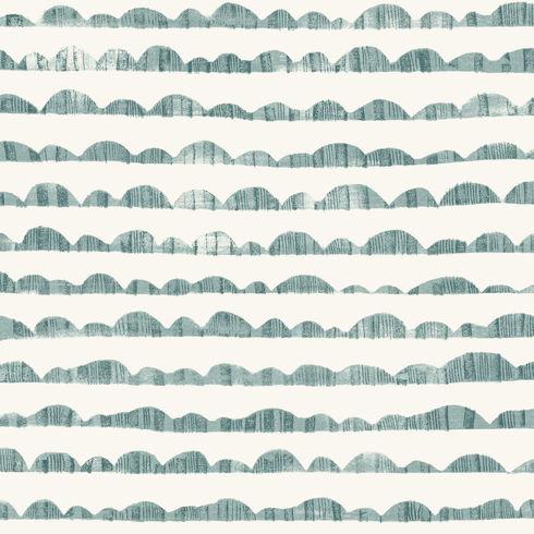 Hill & Horizon Blue Wallpaper